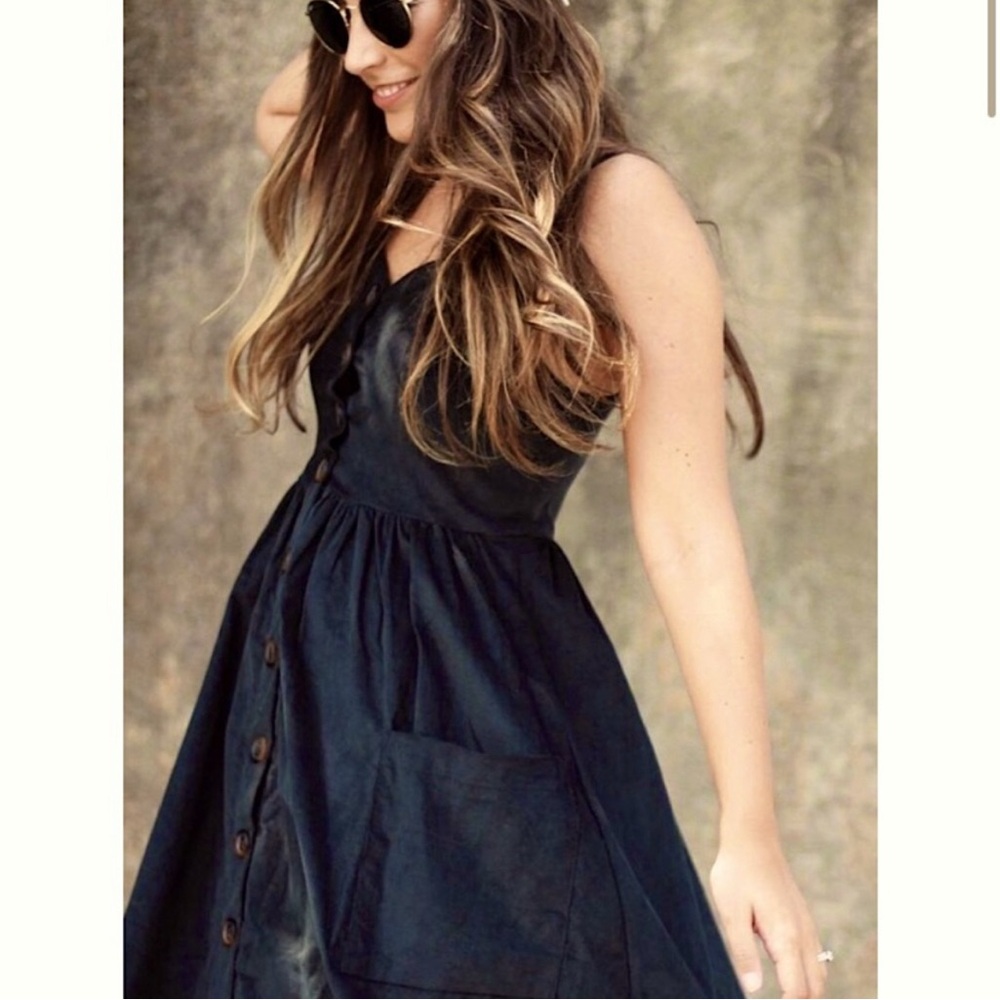 Vintage Urban Outfitters Dark Green Mini Dress - Picture 2 of 4